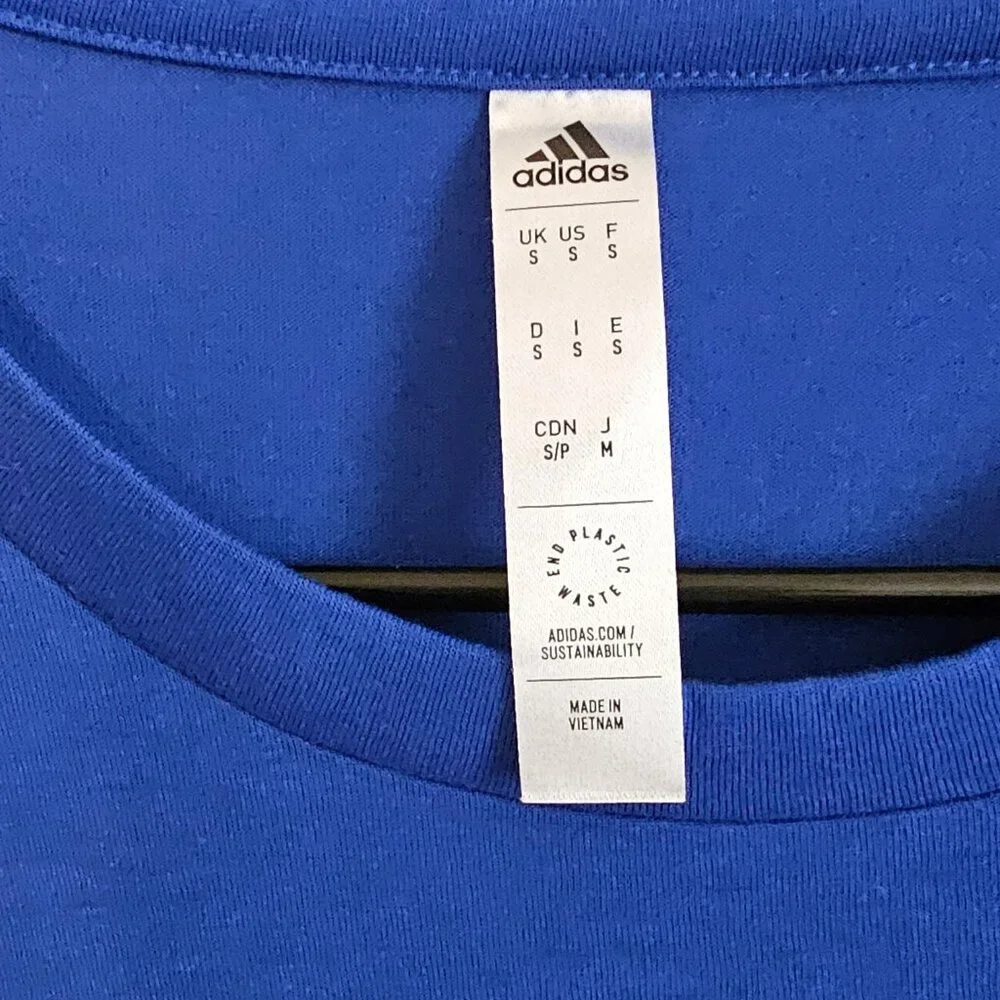 Men’s Blue Adidas T-Shirt, Small